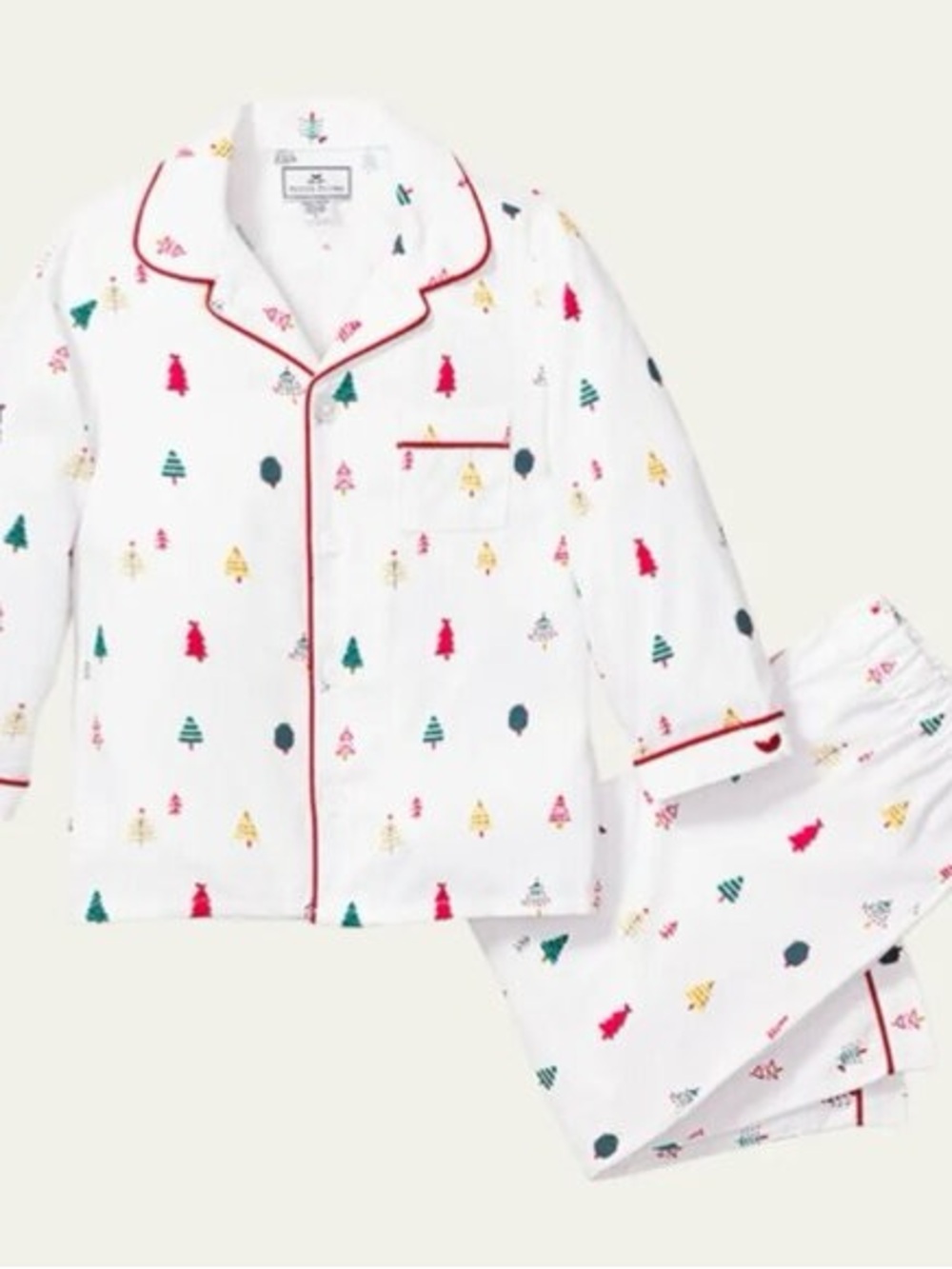 Petite Plume Merry Trees Christmas pajama set 3T EUC